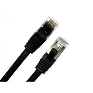 1m CAT8.1 LSZH S/FTP 26AWG Networking Cable, Black