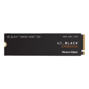 WD Black SN850X (WDS100T2X0E) 1TB NVMe SSD, M.2 Interface, PCIe Gen4, 2280, Read 73000MB/s, Write 6300MB/s, 5 Year Warranty